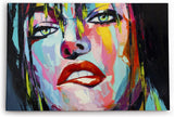 Wandbild 120x80cm Porträt einer jungen Frau Feminin Farbenfroh Abstrakt