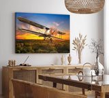 Paul Sinus Wandbild 120x80cm Propellerflugzeug Flugzeug über Angkor Wat Kambodscha