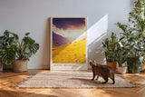 Paul Sinus Kunstdruck 40x60cm Alpine Meadow – goldene Bergwiese in abendlichem Licht in Österreich