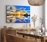Paul Sinus Wandbild 120x80cm Sonnenuntergang Meer Himmel Horizont Farbenfroh