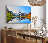 Paul Sinus Wandbild 120x80cm Bachalpsee Schweiz Alpensee See Landschaft Berggipfel