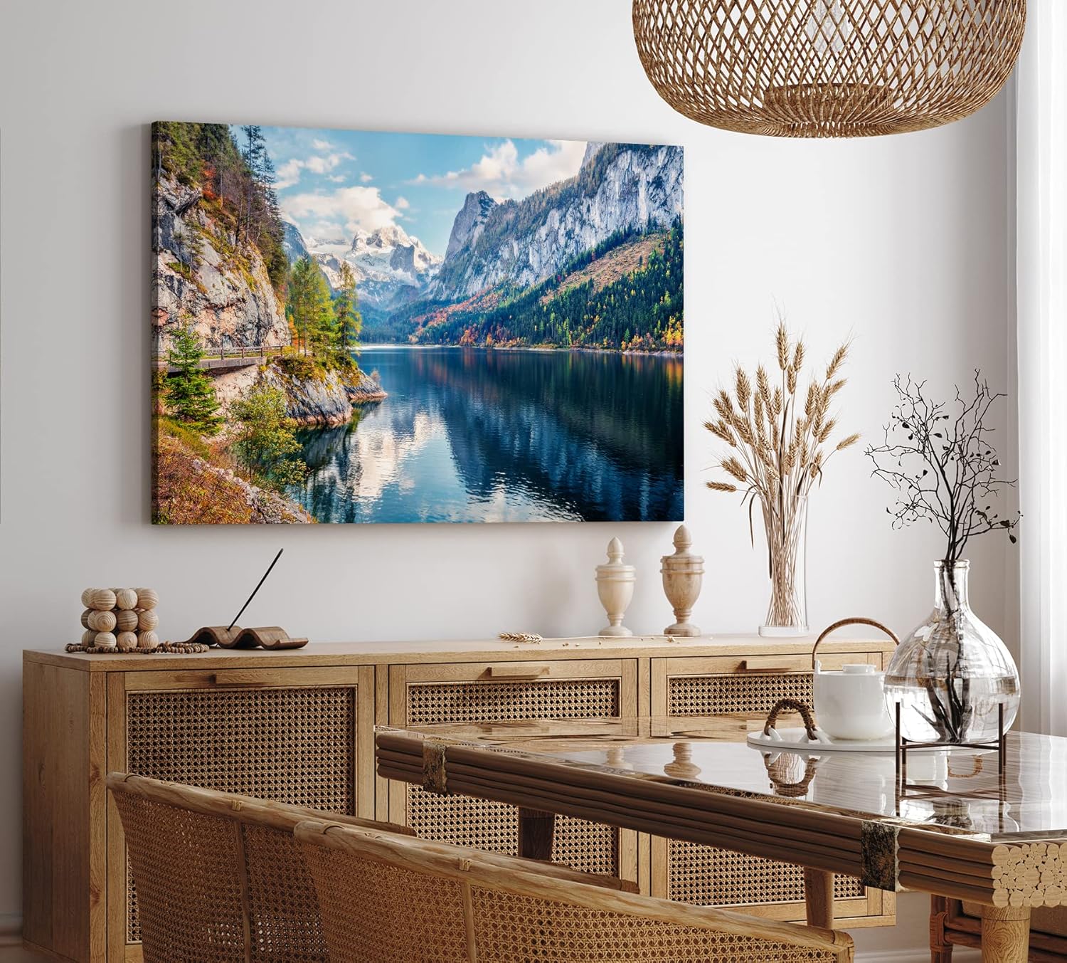 Paul Sinus Wandbild 120x80cm Pragser Wildsee Alpen Italien Bergsee See Berge
