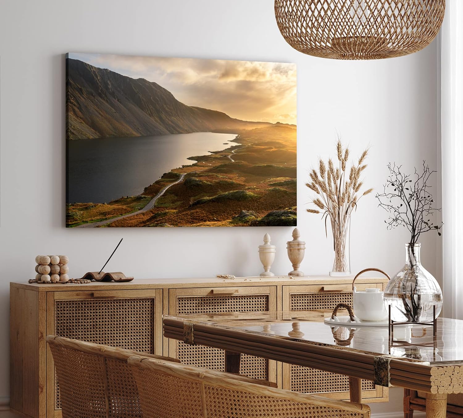 Paul Sinus Wandbild 120x80cm Wast Water See England Sonnenuntergang Berg