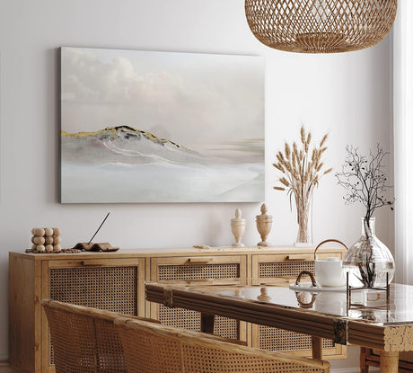 Wandbild 120x80cm Minimale Landschaft Abstrakte Kunst Berg Hügel
