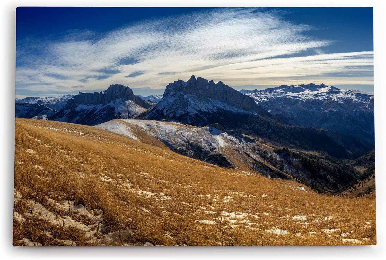 Paul Sinus Wandbild 120x80cm Alpen Berge Berglandschaft Himmel Gebirge Berggipfel