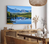 Paul Sinus Wandbild 120x80cm Berglandschaft See Bergsee Berge Schneegipfel Natur