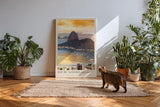 Paul Sinus Kunstdruck 40x60cm Rio de Janeiro Brasilien Sonnenuntergang Meer Stadt Berge