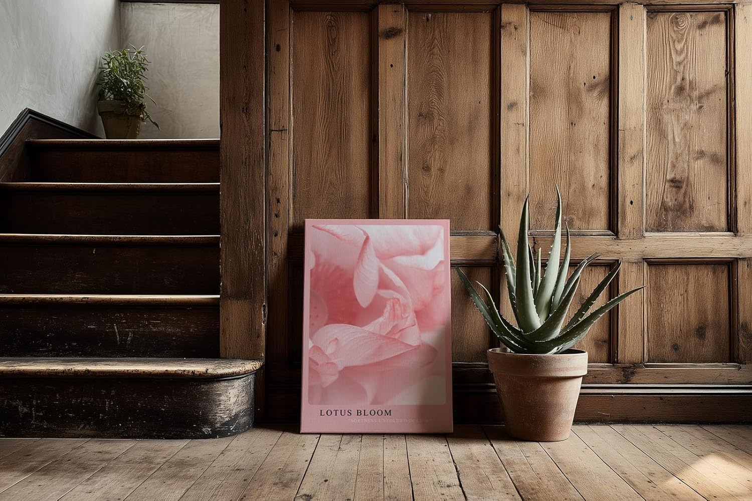 Paul Sinus Kunstdruck 40x60cm Lotus Bloom – Zarte Lotusblüte in sanften Rosatönen als Symbol der Achtsamkeit