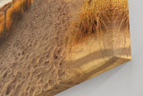 Sinus Art Wandbild 120x80cm Sandweg durch Dünen in goldener Abendstimmung für entspannte Raumwirkung