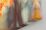 Sinus Art Wandbild 120x80cm Warmes Herbstlaub im Licht für stimmungsvolle und behagliche Wohnatmosphäre