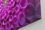 Sinus Art Wandbild 120x80cm Symmetrische Blütenarchitektur in kräftigem Violett mit ausdrucksstarker Mitte