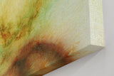 Sinus Art Wandbild 120x80cm Farbwolken in Naturtönen mit sanftem Zentrum und umgebenden Flächen