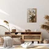 Paul Sinus 60x90cm Wandbild Elegante Blüten in Beige – Zeitlose Blumenkomposition mit stilvoller Blume
