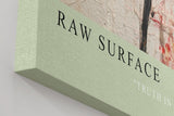 Paul Sinus Wandbild in 40x60cm Raw Surface – Abstrakte Strukturen in kräftigem Rot, Schwarz und Weiß mit markanter Textur