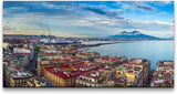 Italien Panorama ca. 130x70cm Wandbild inklusive Schattenfugenrahmen weiss - Panorama Leinwand Bild XXL Format Wandbilder Wohnzimmer Wohnung Deko Kunstdrucke
