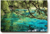 Sinus Art Wandbild 120x80cm Die Äste im Vordergrund und das klare Wasser erzeugen Tiefe und beruhigende Natürlichkeit