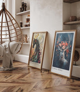Paul Sinus Leinwandbild 60x90cm Floral Spirit – Natur, Hirsch, Wald, Blüten, Ästhetik, Kunst, Mystik, Magie, Eleganz, Symbolik, Wildnis, Ruhe, Anmut