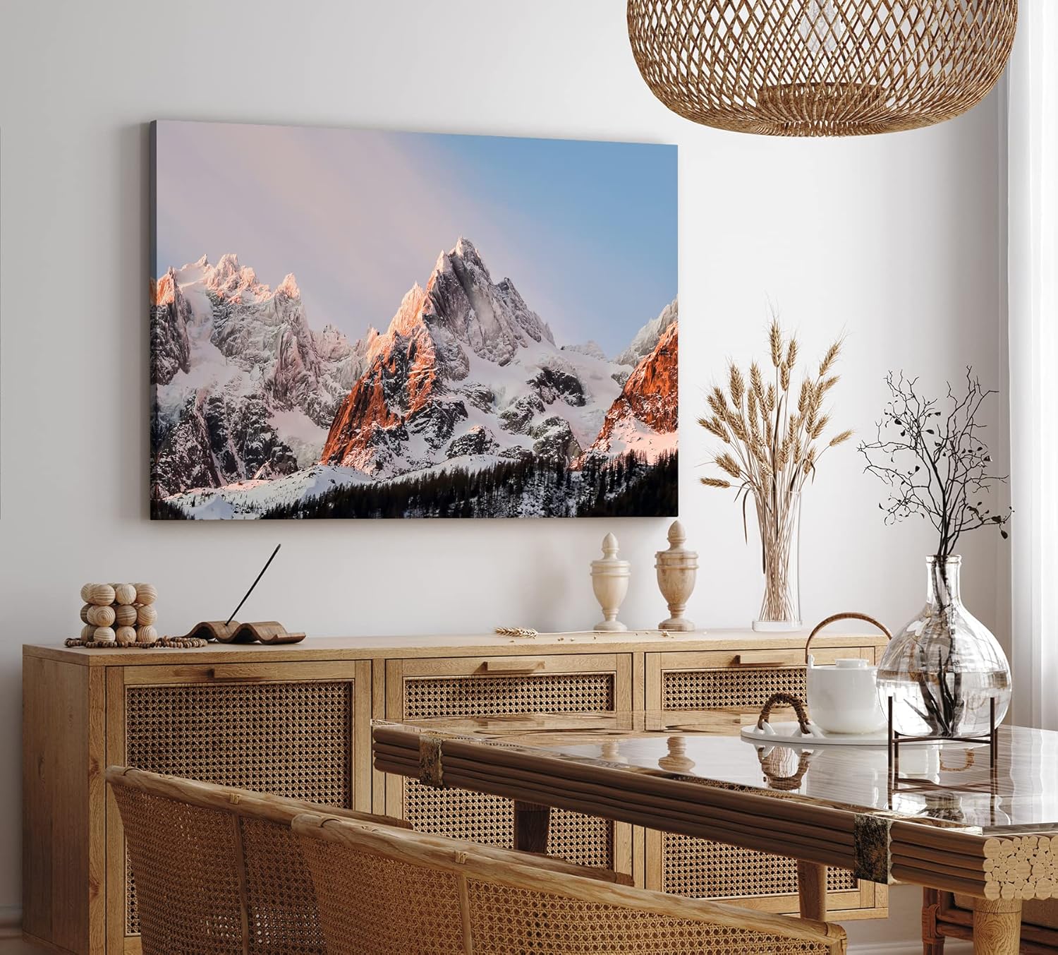 Paul Sinus Wandbild 120x80cm Alpen Gebirge Berge Gipfel Berggipfel Schneegipfel