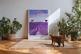 Paul Sinus Kunstdruck 40x60cm Valensole Plateau Lavendelfelder Provence Reihen Himmel Sommerfarben