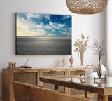 Paul Sinus Wandbild 120x80cm Straße Asphalt Horizont Himmel Fotokunst Sonnenuntergang