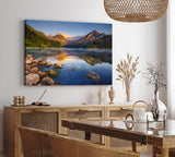 Paul Sinus Wandbild 120x80cm Berge Bergsee Alpen Landschaftsbild Natur Gebirge