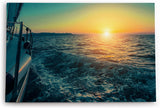 Paul Sinus Wandbild 120x80cm Sonnenuntergang Meer Segelboot Segelschiff Segeln