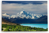Paul Sinus Wandbild 120x80cm Berg Bergsee Alaska Natur Schneegipfel Wald See