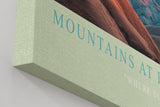 Paul Sinus Wandbild in 40x60cm Mountains at Rest mit von Sonnenlicht gefärbten Bergen unter klarem Himmel für elegante Wandgestaltung