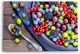 Paul Sinus Wandbild 120x80cm Früchte Himbeeren Johannisbeeren Farbenfroh Essen Küche