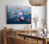 Paul Sinus Wandbild 120x80cm Lotosblume Blume Blüte Kunstvoll Lotos Rosa Wasserblumen