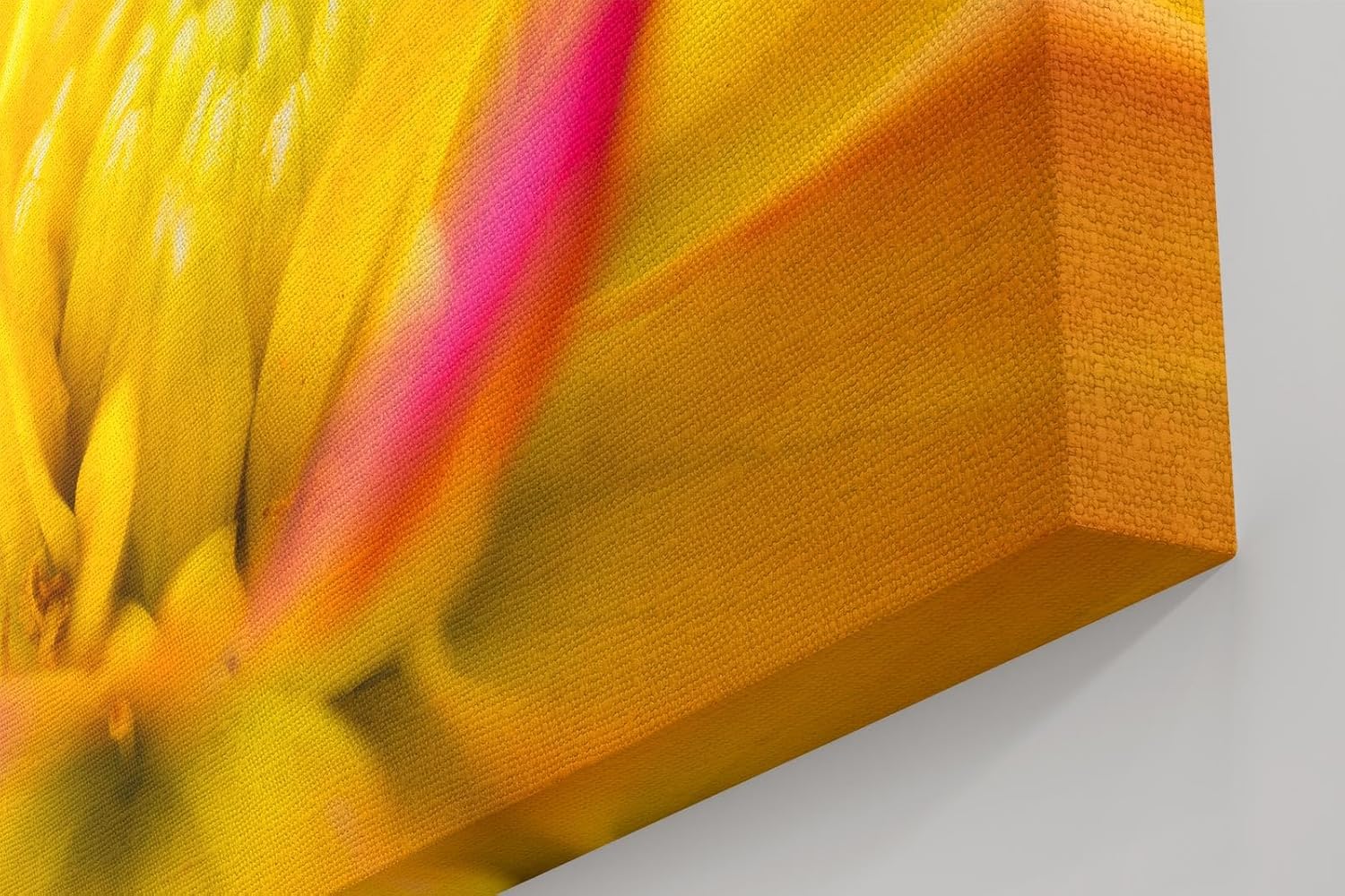Sinus Art Wandbild 120x80cm Detailreiche Makroaufnahme einer gelben Dahlie mit weichen Übergängen und Leuchtkraft
