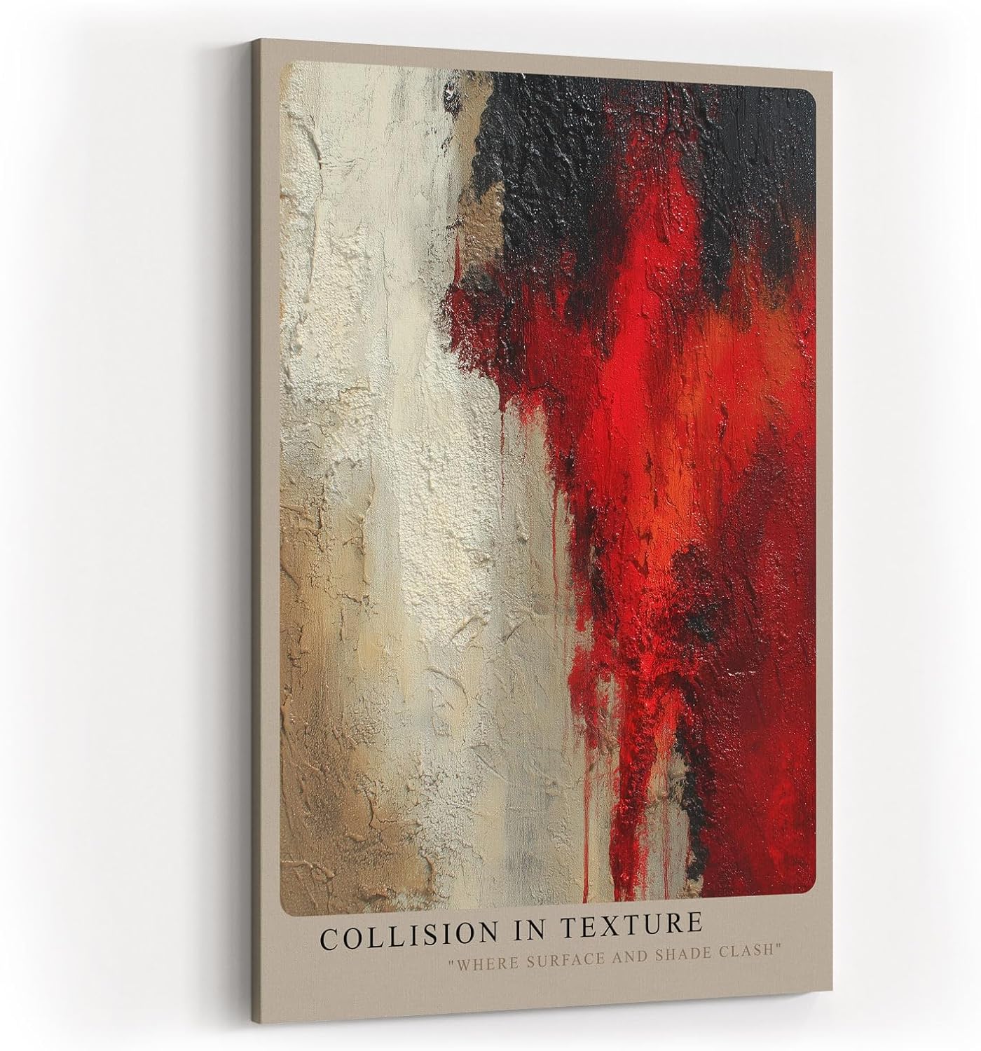 Paul Sinus Wandbild in 40x60cm Collision in Texture – Abstraktes Kunstwerk mit starkem Farbkontrast und strukturreicher Oberfläche