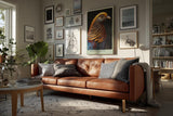 Paul Sinus Wandbild in 40x60cm Majesty in Motion – majestätisches Vogelporträt in warmen Orangeund Blautönen für edle Raumgestaltung