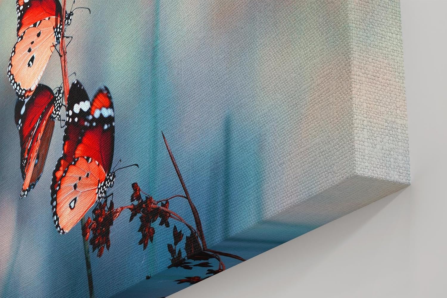 Sinus Art Wandbild 120x80cm Die rot-orange gefärbten Schmetterlinge strahlen Leichtigkeit, Freiheit und Lebendigkeit aus