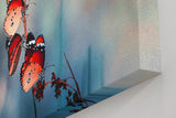 Sinus Art Wandbild 120x80cm Die rot-orange gefärbten Schmetterlinge strahlen Leichtigkeit, Freiheit und Lebendigkeit aus