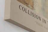 Paul Sinus Wandbild in 40x60cm Collision in Texture – Abstraktes Kunstwerk mit starkem Farbkontrast und strukturreicher Oberfläche