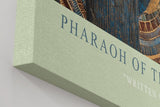 Paul Sinus Wandbild in 40x60cm Pharaoh of the Stars – Ägyptisches Herrscherprofil in Blau-Gold mit Hieroglyphen