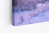 Wandbild 120x80cm Baum im Winter Schnee Sonnenuntergang Natur Wald