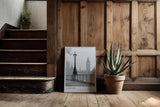 Paul Sinus Kunstdruck 40x60cm London England Big Ben Schwarzweiß Stadt Nostalgie Regen