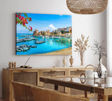 Paul Sinus Wandbild 120x80cm Sizilien italienische Küstenstadt Mittelmeer Hafen Trapani