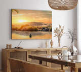 Paul Sinus Wandbild 120x80cm Afrika Nil Ägypten Fischerboot Fischer Fluss Sonnenuntergang