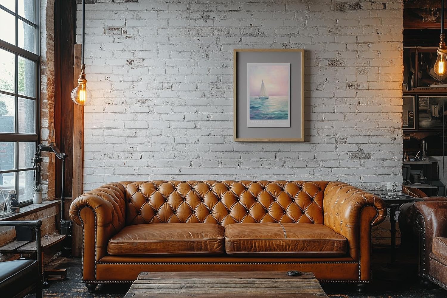 Paul Sinus Leinwandbild 40x60cm verträumtes Segelboot auf ruhigem Meer mit sanften Pastelltönen und harmonischer Lichtstimmung – kunstvolles Leinwandbild