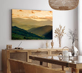 Paul Sinus Wandbild 120x80cm Berglandschaft Berge Gebirge Tannen Natur