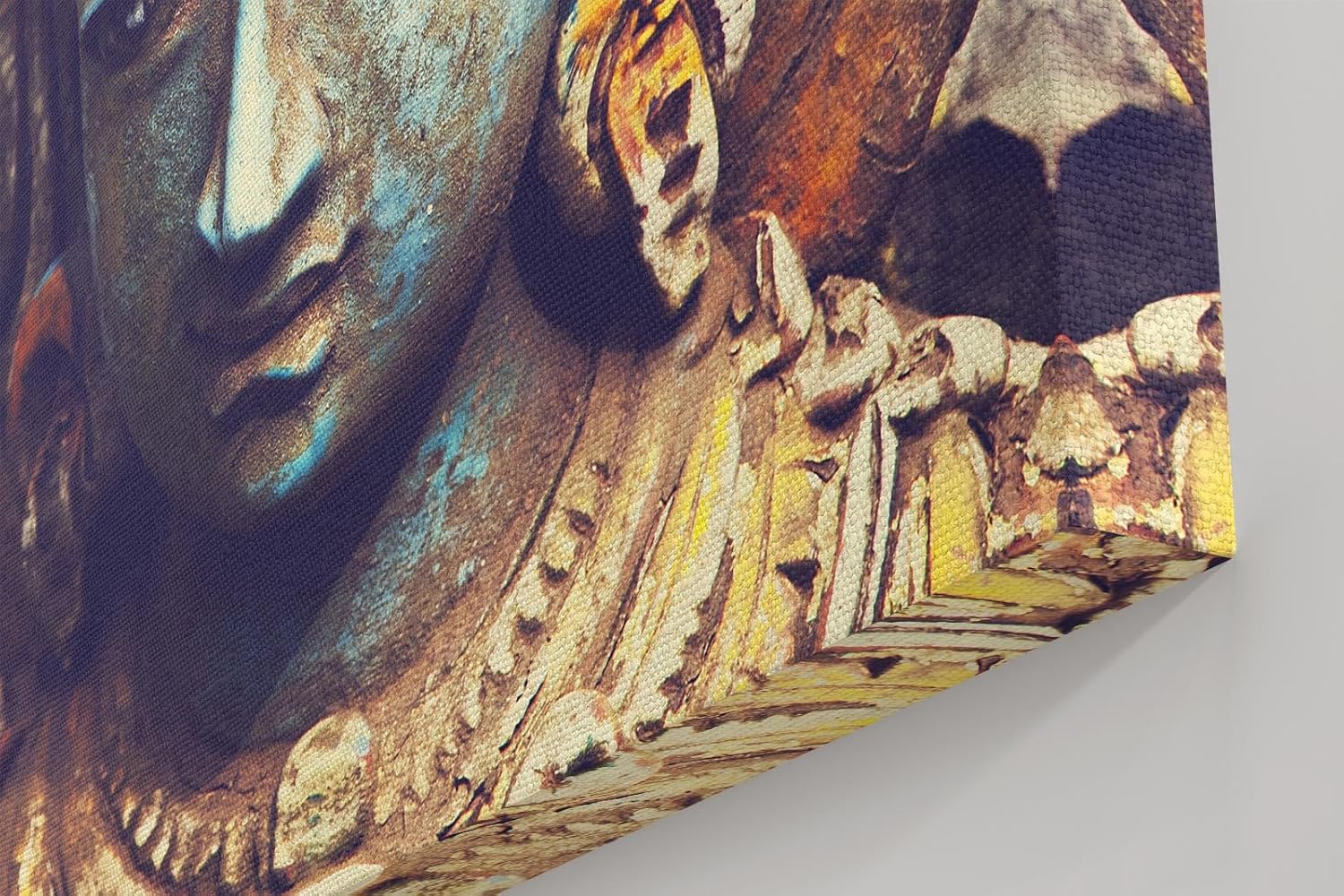 Sinus Art Wandbild 120x80cm Antike Skulptur mit ausdrucksstarkem Gesicht und handwerklicher Struktur