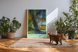 Paul Sinus Kunstdruck 40x60cm Tangled Forces Grün Blau Energie Struktur Textur Bewegung