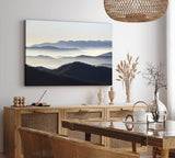 Paul Sinus Wandbild 120x80cm Berge Gebirge Bergkette Natur Nebel Landschaft