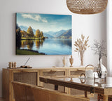 Paul Sinus Wandbild 120x80cm Schweiz Alpen See Berge Natur Sonnenschein Bergsee