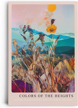 Paul Sinus Leinwandbild 80x120cm lebendige Wildblumen-Komposition mit surrealem Farbspiel und abstrakter Naturästhetik, faszinierende Wandkunst