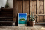 Paul Sinus Kunstdruck 40x60cm Andaman Sea Thailand tropische Insel im türkisblauen Meer unter blauem Himmel