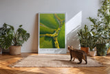 Paul Sinus Kunstdruck 40x60cm Lines of Earth mit Luftaufnahme von Feldern und gelben Baumlinien